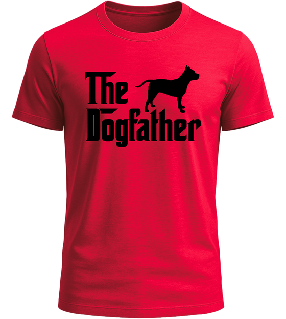 Silhouette of the Dogfather Design - Basic Unisex T-Shirt_RED_front