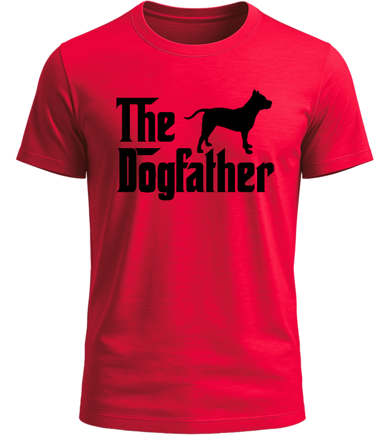 Silhouette of the Dogfather Design - Basic Unisex T-Shirt_RED_front