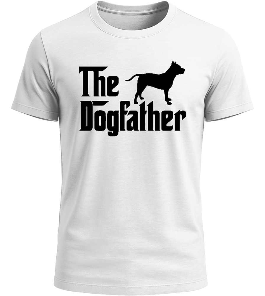 Silhouette of the Dogfather Design - Basic Unisex T-Shirt_WHITE_front