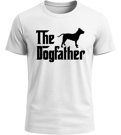 Silhouette of the Dogfather Design - Basic Unisex T-Shirt_WHITE_front