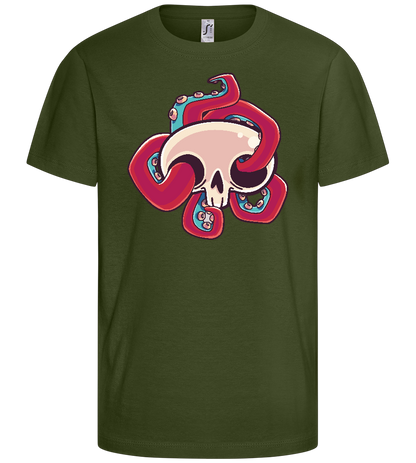 Squid Skull Design - Basic kids t-shirt_ARMY_front