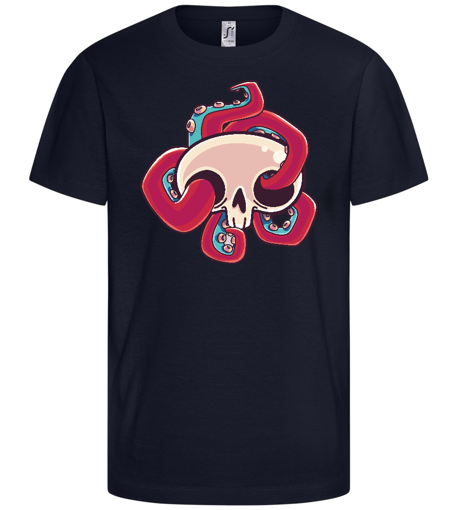 Squid Skull Design - Basic kids t-shirt_FRENCH NAVY_front