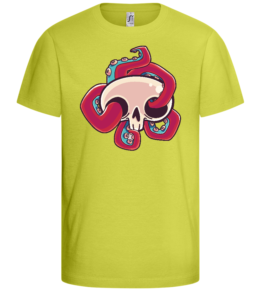 Squid Skull Design - Basic kids t-shirt_GREEN APPLE_front