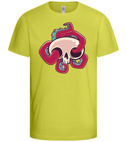 Squid Skull Design - Basic kids t-shirt_GREEN APPLE_front