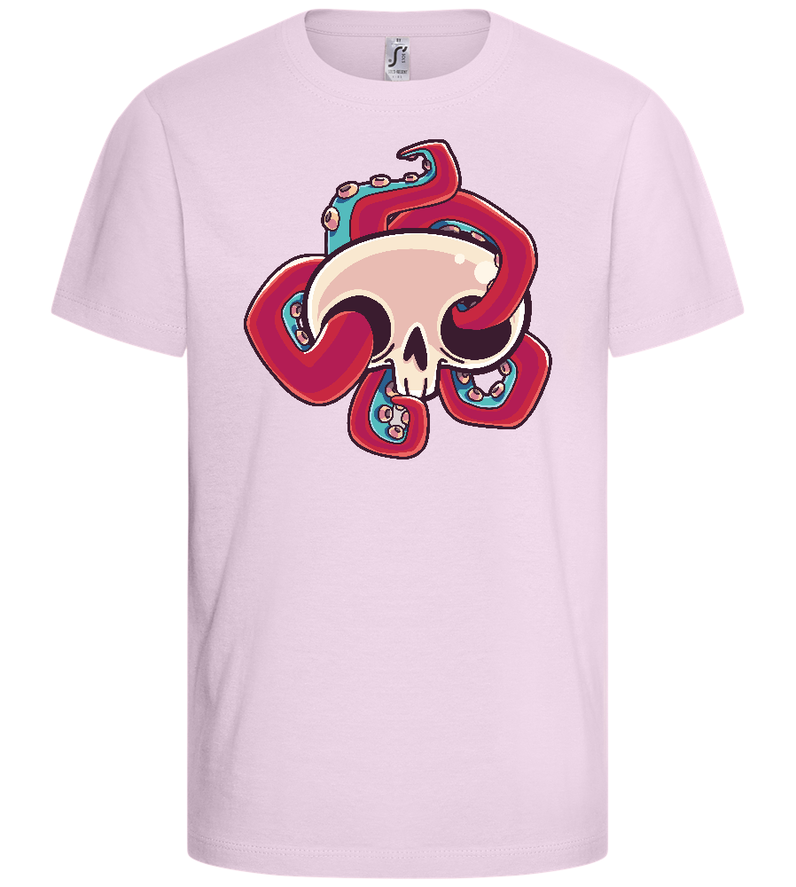 Squid Skull Design - Basic kids t-shirt_LIGHT PINK_front