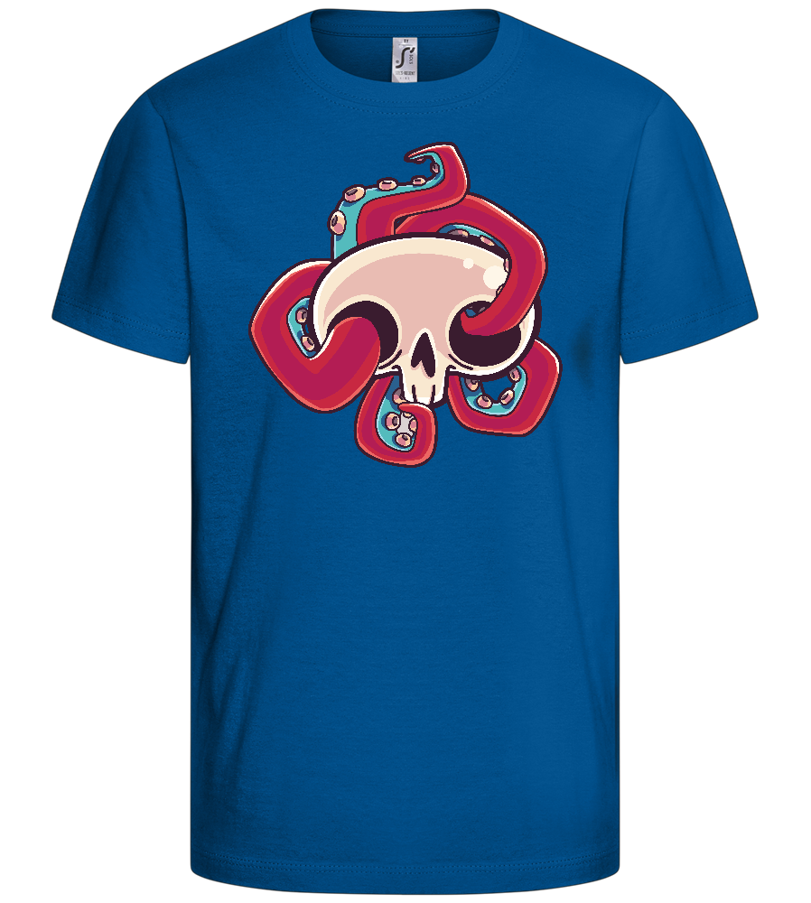 Squid Skull Design - Basic kids t-shirt_ROYAL_front