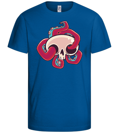 Squid Skull Design - Basic kids t-shirt_ROYAL_front