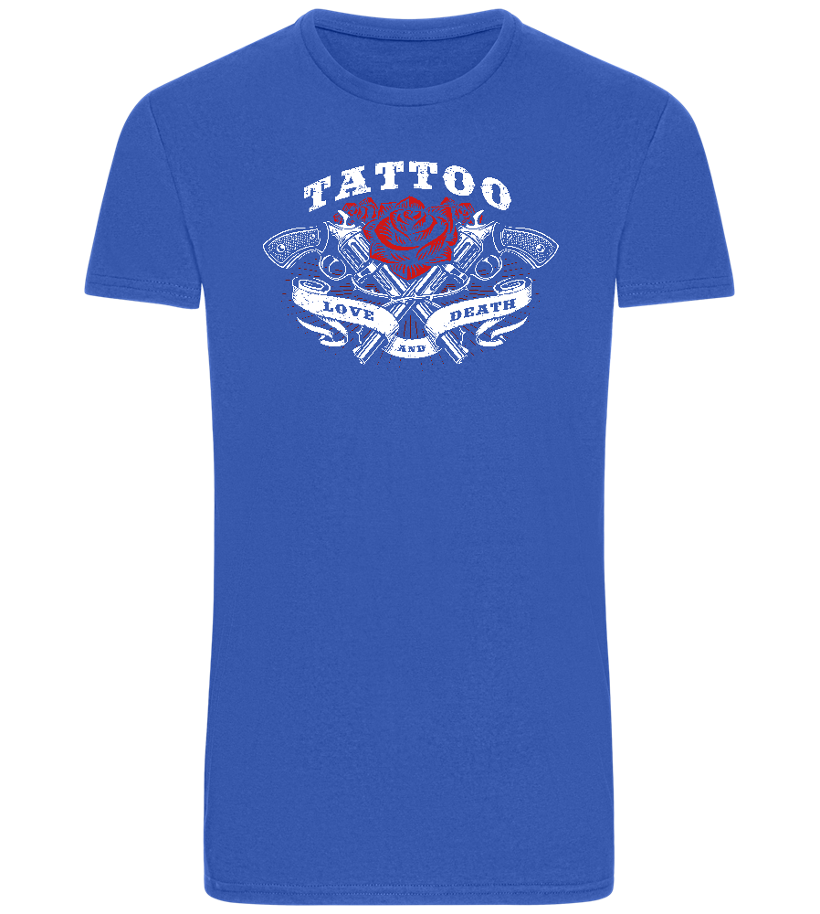 Tattoo Love Death Design - Basic Unisex T-Shirt_ROYAL_front