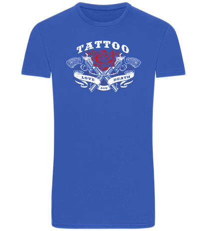 Tattoo Love Death Design - Basic Unisex T-Shirt_ROYAL_front