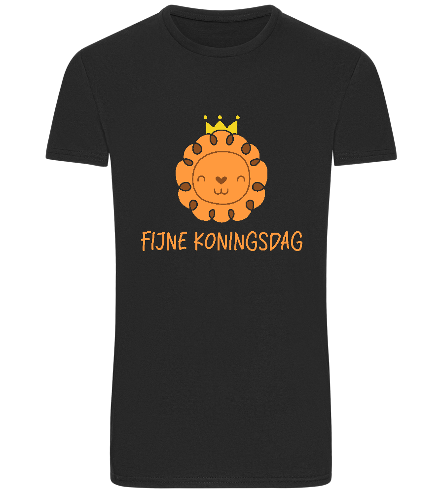Fijne Koningsdag Design - Basic Unisex T-Shirt_DEEP BLACK_front