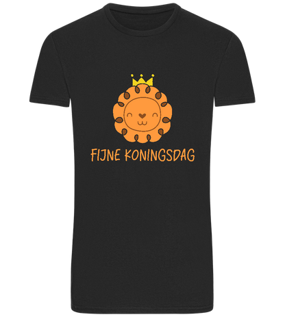 Fijne Koningsdag Design - Basic Unisex T-Shirt_DEEP BLACK_front
