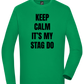 Keep Calm It's My Stag Do Design - Comfort men's long sleeve t-shirt_MEADOW GREEN_front