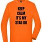 Keep Calm It's My Stag Do Design - Comfort men's long sleeve t-shirt_ORANGE_front