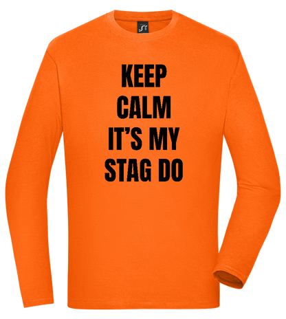 Keep Calm It's My Stag Do Design - Comfort men's long sleeve t-shirt_ORANGE_front