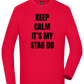 Keep Calm It's My Stag Do Design - Comfort men's long sleeve t-shirt_RED_front