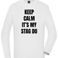 Keep Calm It's My Stag Do Design - Comfort men's long sleeve t-shirt_WHITE_front