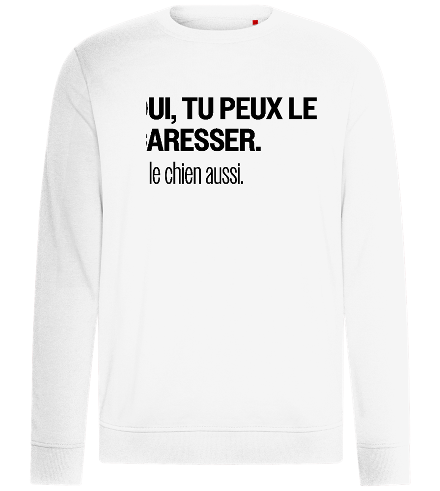 Tu Peux le Caresser Design - Comfort unisex sweater_WHITE_front