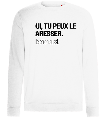 Tu Peux le Caresser Design - Comfort unisex sweater_WHITE_front