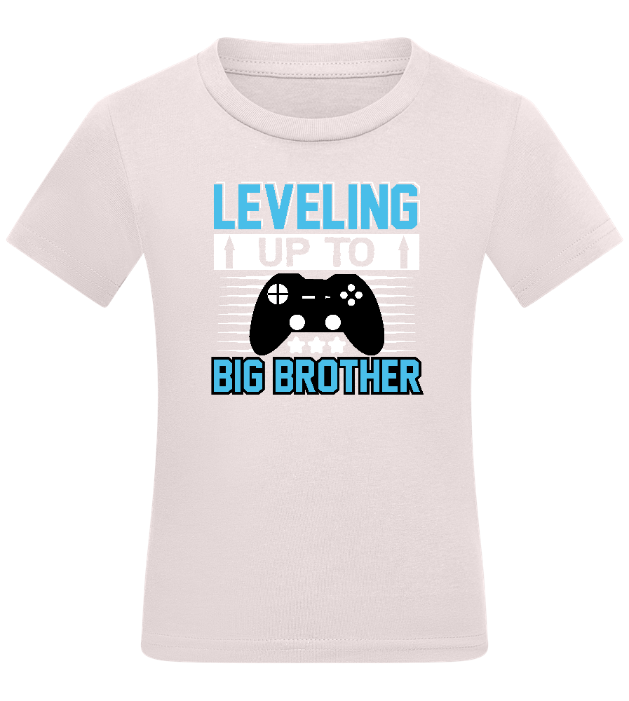 Leveling Up To Big Brother Design - Comfort kids fitted t-shirt_LIGHT PINK_front