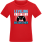 Leveling Up To Big Brother Design - Comfort kids fitted t-shirt_RED_front