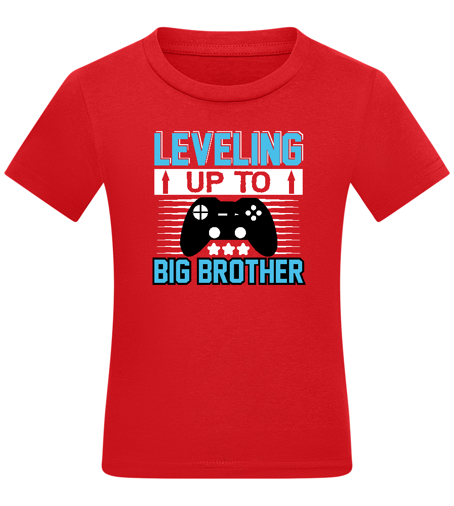Leveling Up To Big Brother Design - Comfort kids fitted t-shirt_RED_front