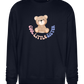 Cool Little Sister Teddy Bear Design - Comfort Essential Unisex Sweater_FRENCH NAVY_front