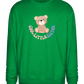 Cool Little Sister Teddy Bear Design - Comfort Essential Unisex Sweater_MEADOW GREEN_front