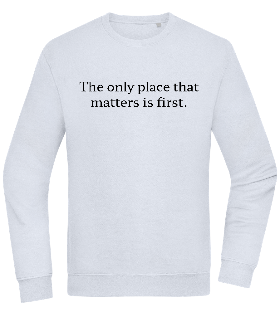 The Only Place That Matters Design - Comfort Essential Unisex Sweater_CREAMY BLUE_front