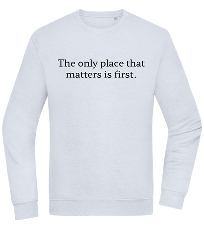 The Only Place That Matters Design - Comfort Essential Unisex Sweater_CREAMY BLUE_front