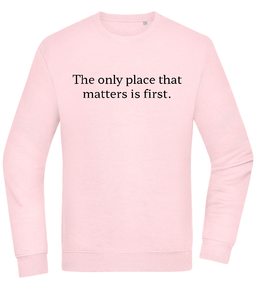 The Only Place That Matters Design - Comfort Essential Unisex Sweater_LIGHT PEACH ROSE_front