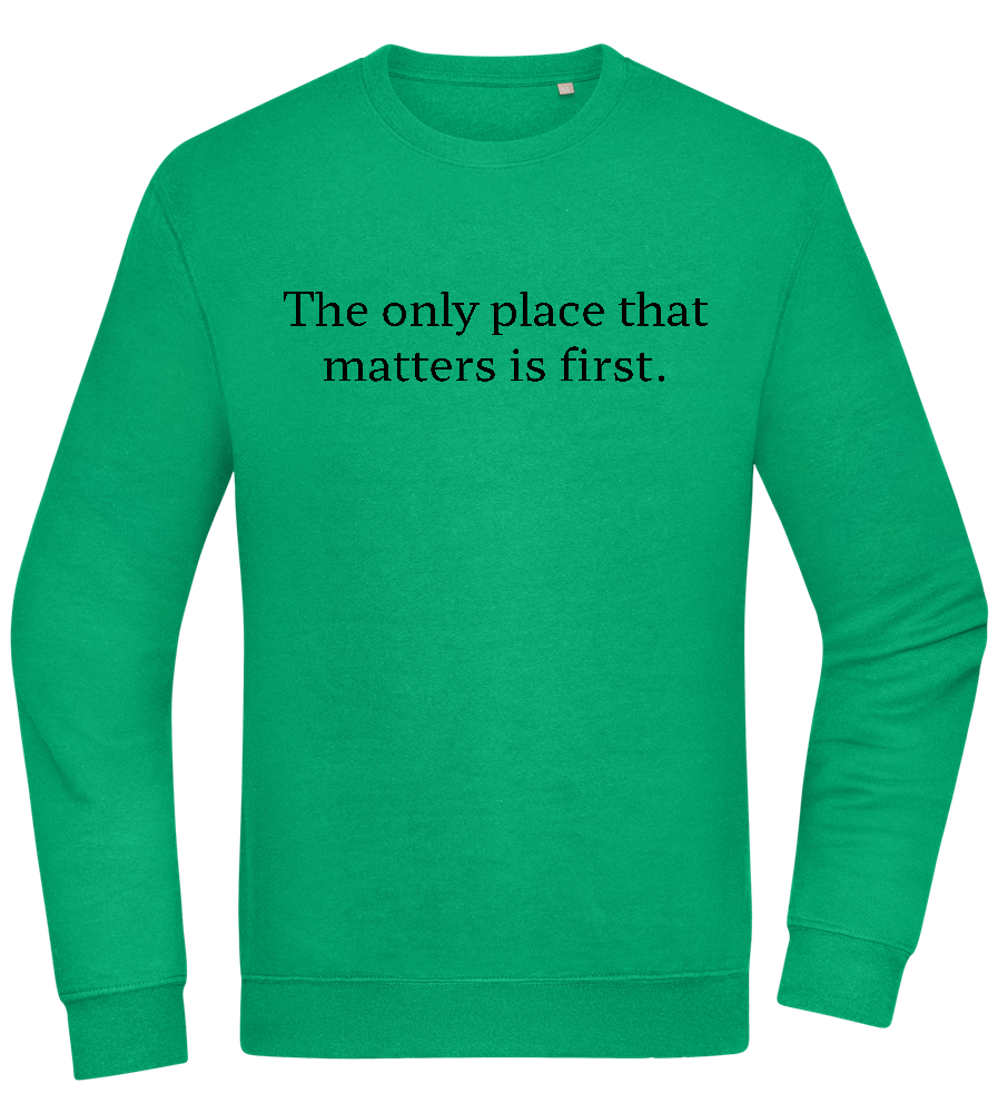 The Only Place That Matters Design - Comfort Essential Unisex Sweater_MEADOW GREEN_front