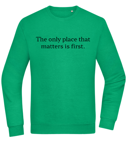 The Only Place That Matters Design - Comfort Essential Unisex Sweater_MEADOW GREEN_front