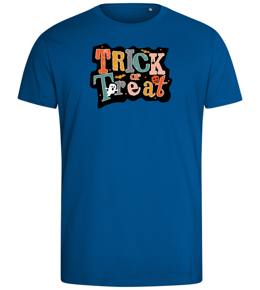 Spooky Trick or Treat Design - Comfort men's fitted t-shirt_ROYAL_front