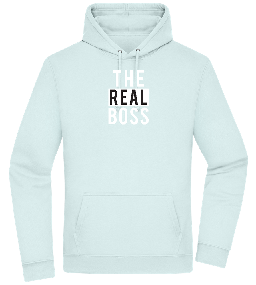 The Real Boss Design - Premium Essential Unisex Hoodie_ARCTIC BLUE_front