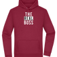 The Real Boss Design - Premium Essential Unisex Hoodie_BORDEAUX_front