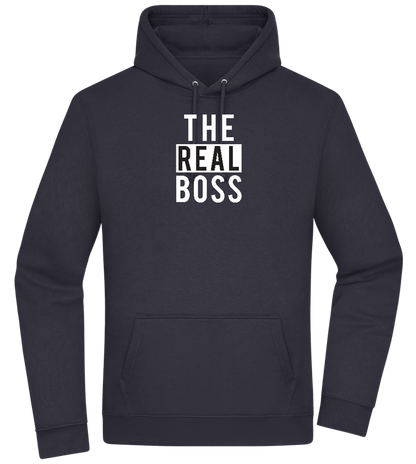 The Real Boss Design - Premium Essential Unisex Hoodie_FRENCH NAVY_front