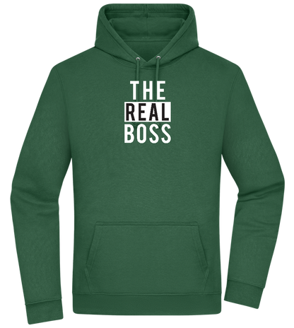 The Real Boss Design - Premium Essential Unisex Hoodie_GREEN BOTTLE_front