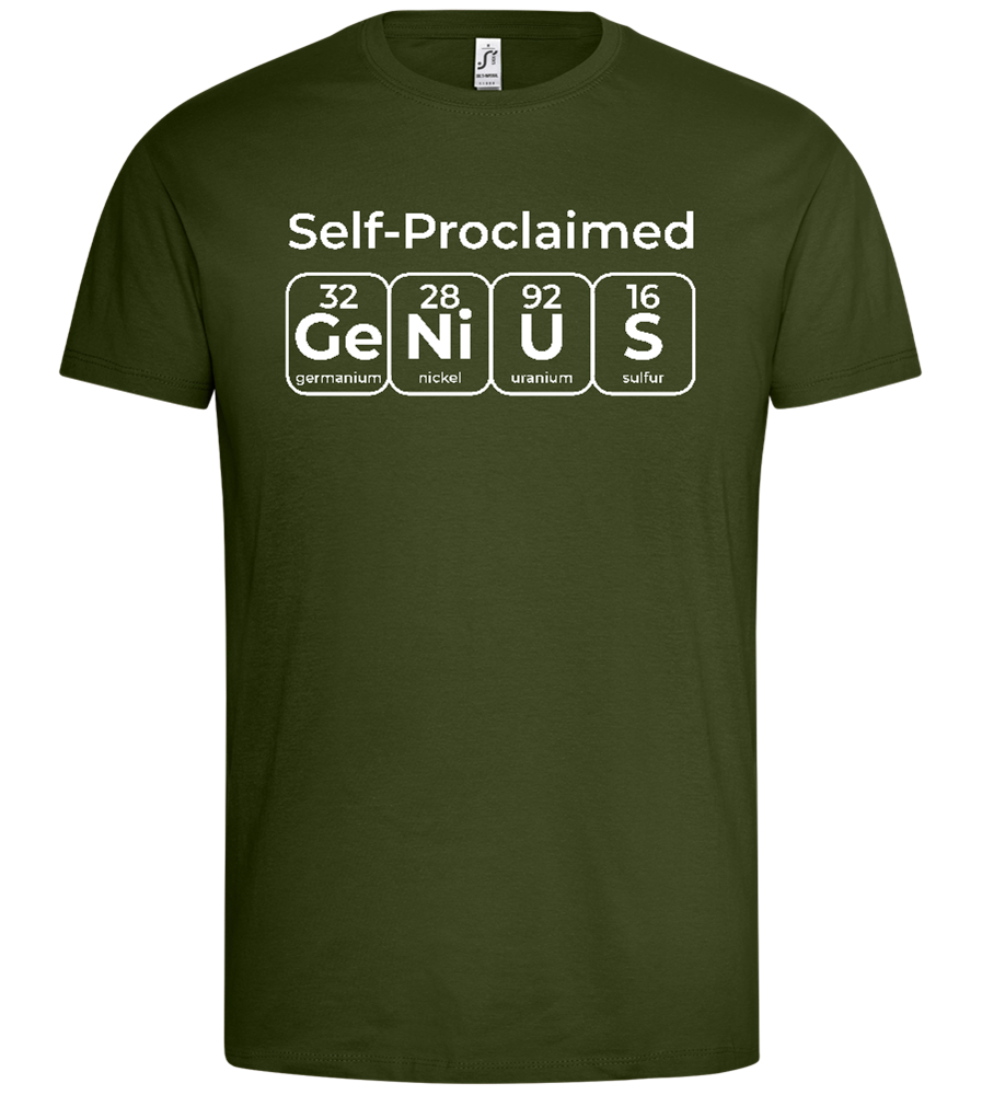 Periodic Table Genius Design - Premium men's t-shirt_ARMY_front