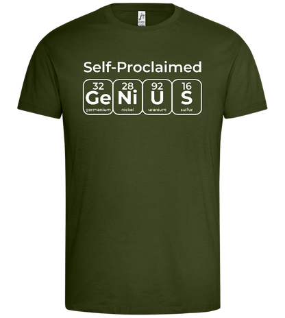 Periodic Table Genius Design - Premium men's t-shirt_ARMY_front