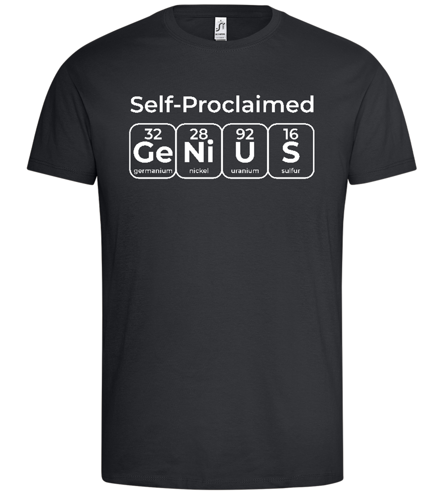 Periodic Table Genius Design - Premium men's t-shirt_DARK GRAY_front