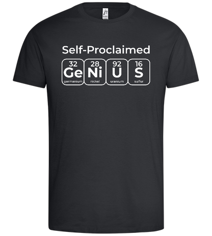 Periodic Table Genius Design - Premium men's t-shirt_DARK GRAY_front