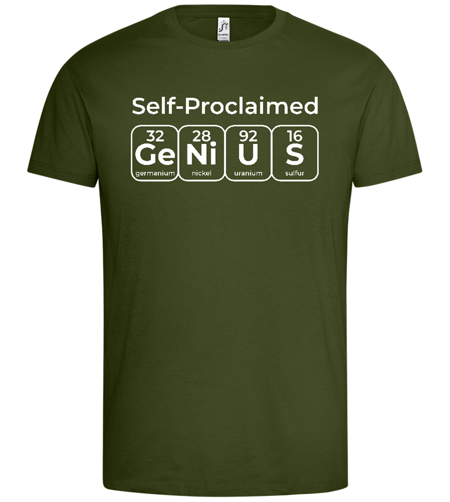 Periodic Table Genius Design - Premium men's t-shirt_DARK KHAKI_front