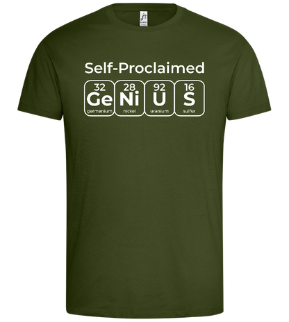 Periodic Table Genius Design - Premium men's t-shirt_DARK KHAKI_front