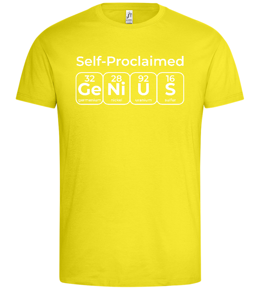 Periodic Table Genius Design - Premium men's t-shirt_LEMON_front