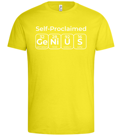 Periodic Table Genius Design - Premium men's t-shirt_LEMON_front