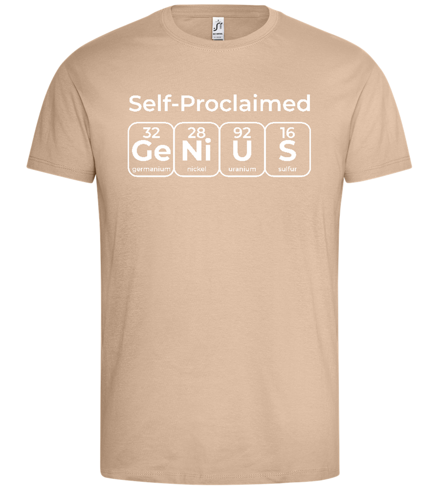 Periodic Table Genius Design - Premium men's t-shirt_SAND_front