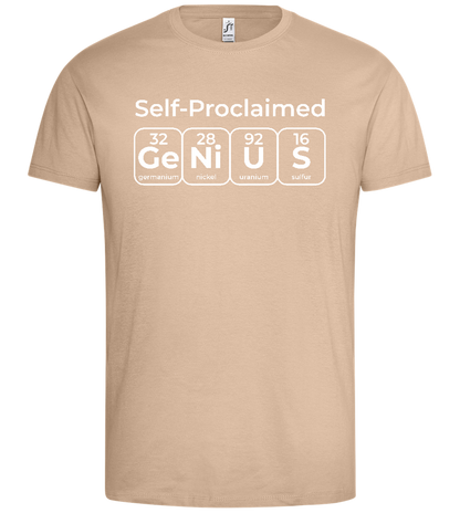 Periodic Table Genius Design - Premium men's t-shirt_SAND_front