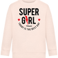 Super Girl Forever Design - Comfort Kids Sweater_LIGHT PEACH ROSE_front