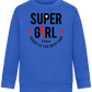 Super Girl Forever Design - Comfort Kids Sweater_ROYAL_front