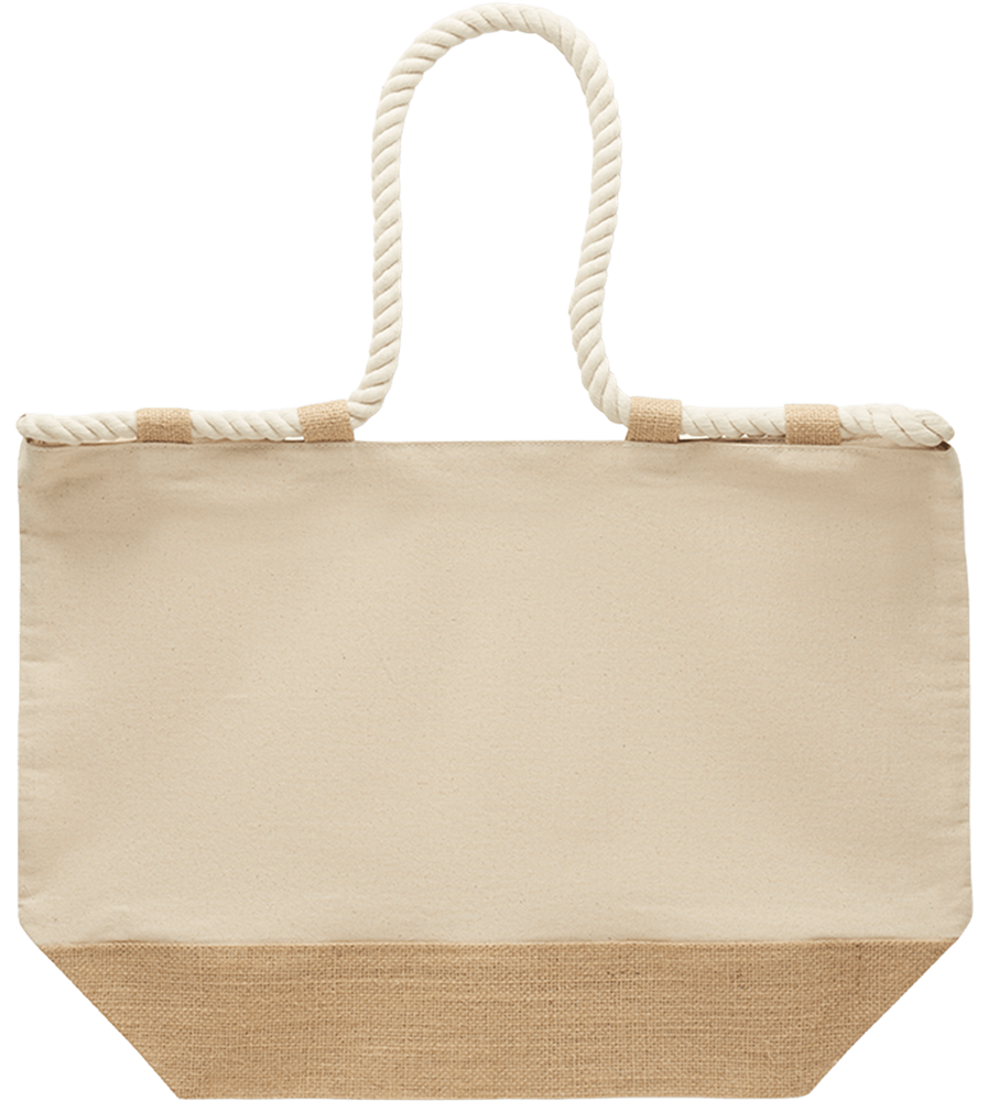 Canvas beach bag_BEIGE_front